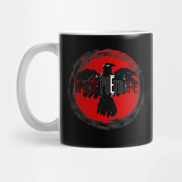 Mug & Travel Mug_Texas POĒtrope RED-VORTEX Logo by texaspoetrope